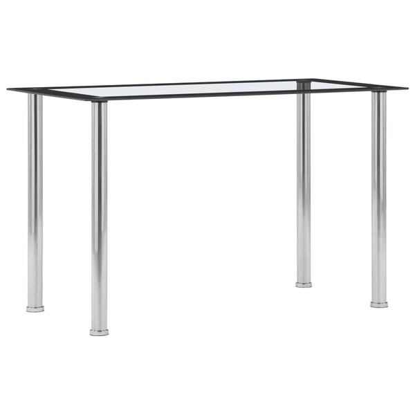  Dining Table Black and Transparent