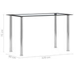 Dining Table Black and Transparent