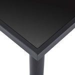Dining Table Durable Tempered Glass Black