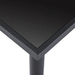1 pcs Dining Table Black Tempered Glass