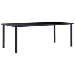 Dining Table Black Tempered Glass