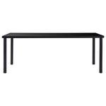 Dining Table Black Tempered Glass
