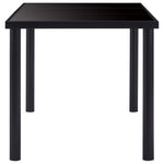Dining Table Black Tempered Glass