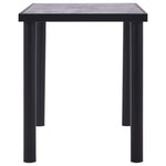 Dining Table Black and Concrete MDF Grey