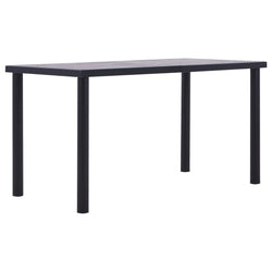 Dining Table Black & Concrete Grey MDF