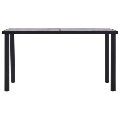 Dining Table Black & Concrete Grey MDF