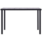 Dining Table Black and Concrete MDF -Grey