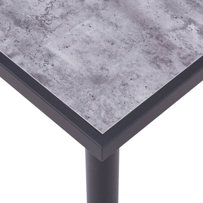 Dining Table Black and Concrete MDF -Grey