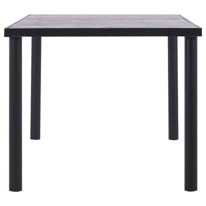Dining Table Black and Concrete MDF, Grey