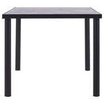 Dining Table Black and Concrete MDF, Grey