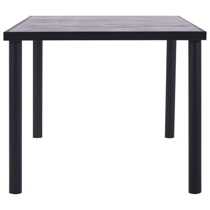 Dining Table Black and Concrete Grey MDF