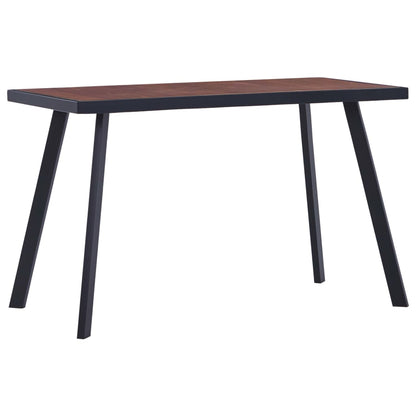 Dining Table Dark Wood and MDF Black