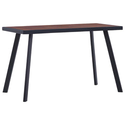 Dining Table Dark Wood and MDF Black