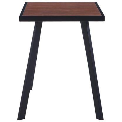 Dining Table Dark Wood and MDF Black