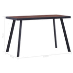 Dining Table Dark Wood and MDF Black