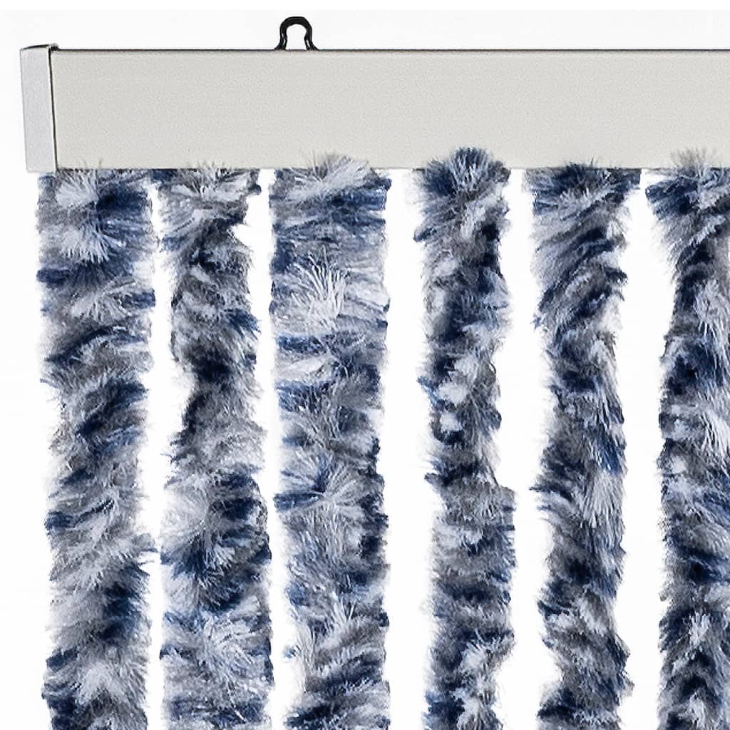 nsect Curtain Blue, White and Silver
