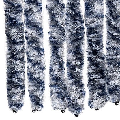 Insect Curtain Blue, White and Silver