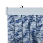 Insect Curtain Blue, White and Silver