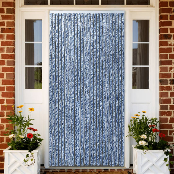  Insect Curtain Blue, White and Silver
