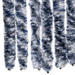 Insect Curtain Blue, White and Silver 100x220 cm Chenille