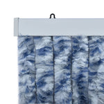 Insect Curtain Blue, White and Silver 100x220 cm Chenille