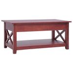 Coffee Table Brown Solid Mahogany Wood