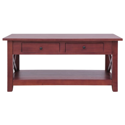 Coffee Table Brown Solid Mahogany Wood