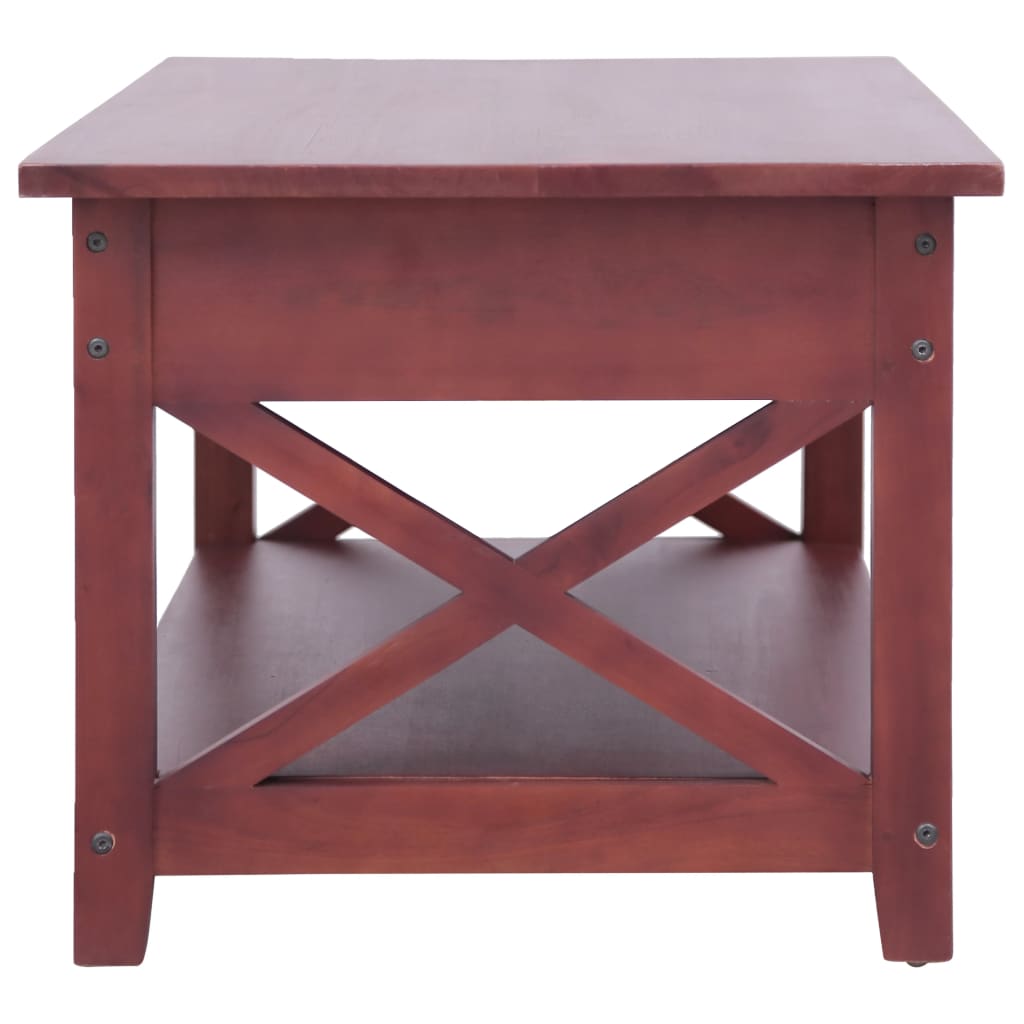 Coffee Table Brown Solid Mahogany Wood