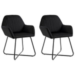 Stylish Dining Chairs 2 pcs Black - Velvet