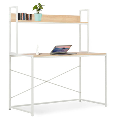 Computer Desk--White and Oak