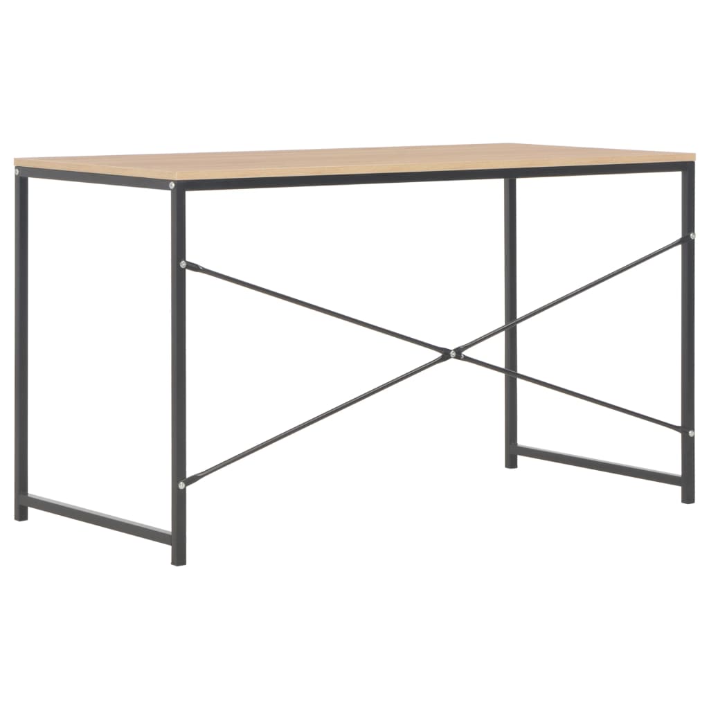 Computer Desk (Black and Oak)