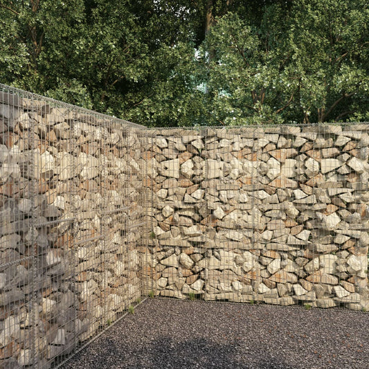 Gabion Wall with Cover Galvanised Steel - 300×50×200cm