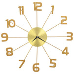 Wall Clock Metal 50 cm Golden