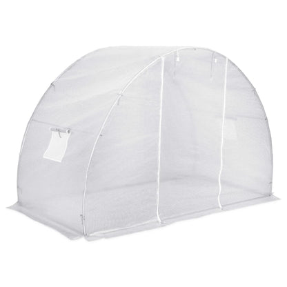 Greenhouse with Steel Foundation White - 300×150×200cm