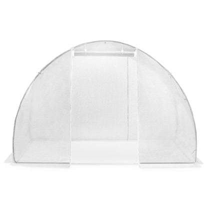 Greenhouse with Steel Foundation White - 300×150×200cm