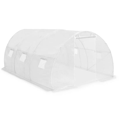 Greenhouse with Steel Foundation White - 38×38cm