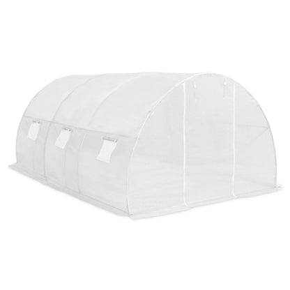 Greenhouse with Steel Foundation White - 38×38cm