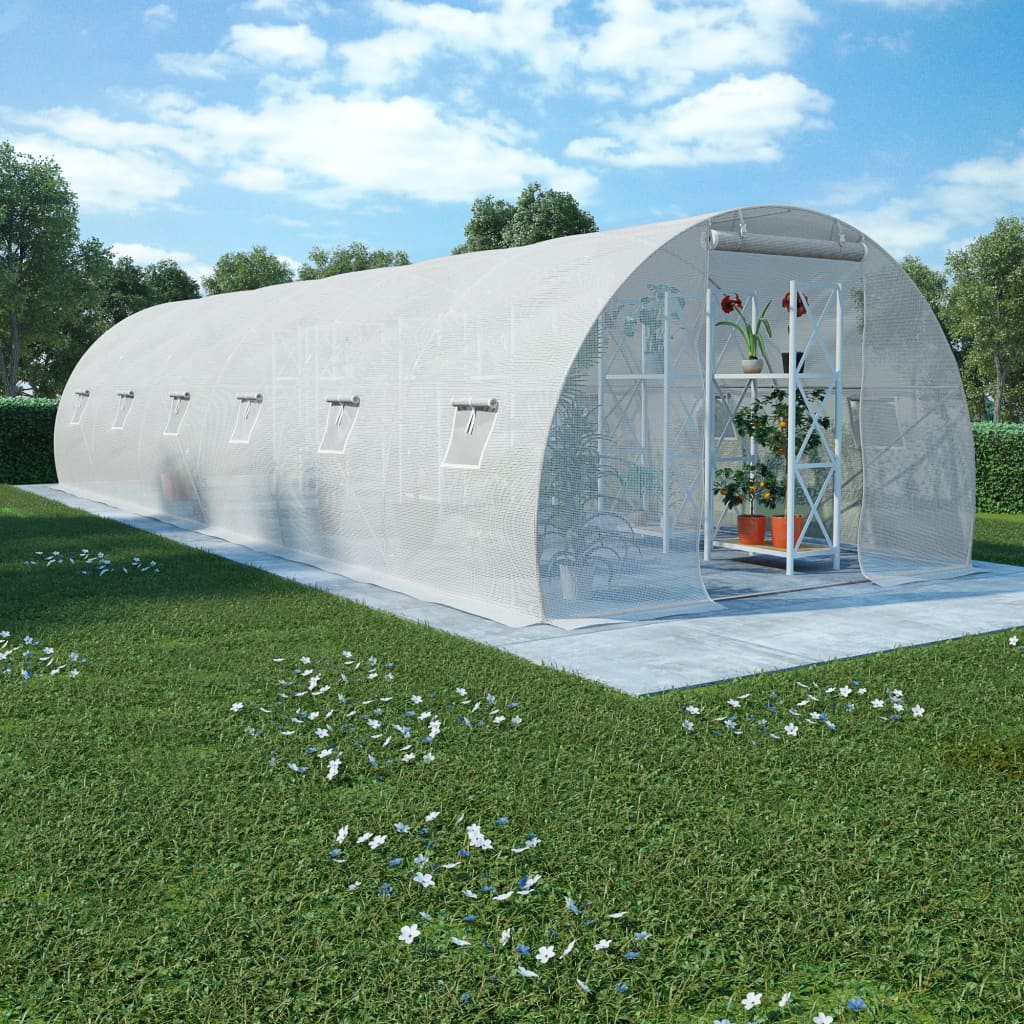 Greenhouse with Steel Foundation - 100×185cm