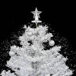 Snowing Christmas Tree with Umbrella Base White