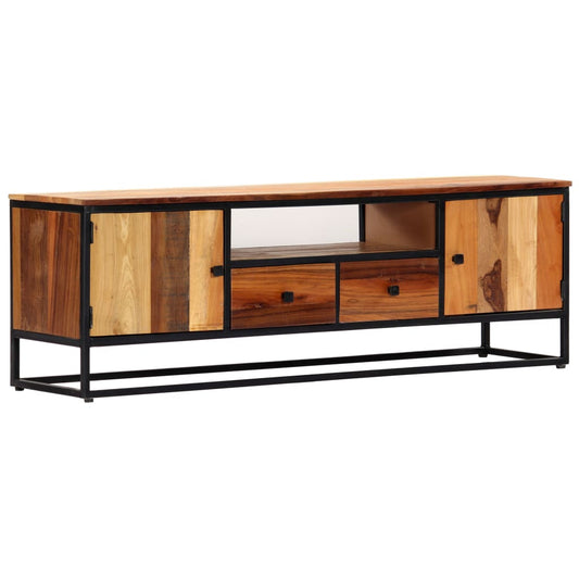 TV Cabinet Solid Reclaimed Wood and Steel