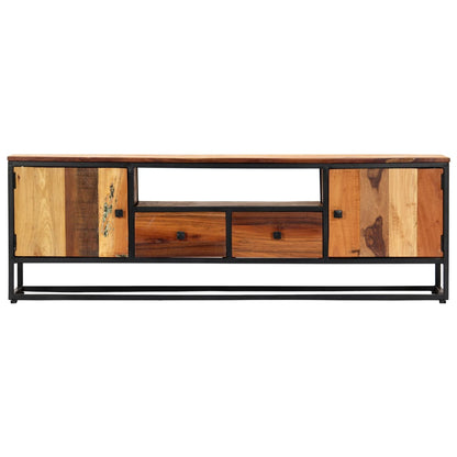 TV Cabinet Solid Reclaimed Wood and Steel