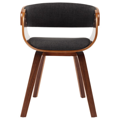 Dining Chair Grey Bent Wood and Fabric - 53×52×70cm