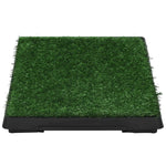 Pet Toilet with Tray and Artificial Turf Green 'WC
