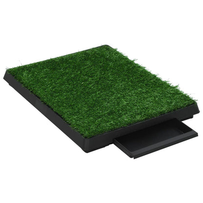 Pet Toilet with Tray and Artificial Turf Green 'WC