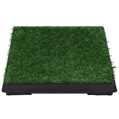 Pet Toilets 2 Pieces with Tray and Artificial Turf Green WC