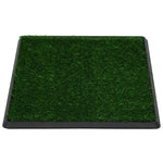Pet Toilet with Tray and Artificial Turf Green 