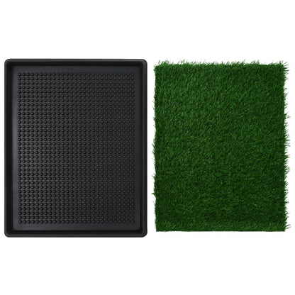 Pet Toilet with Tray and Artificial Turf Green "WC