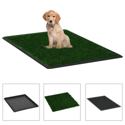 Pet Toilet with Tray and Artificial Turf Green "WC