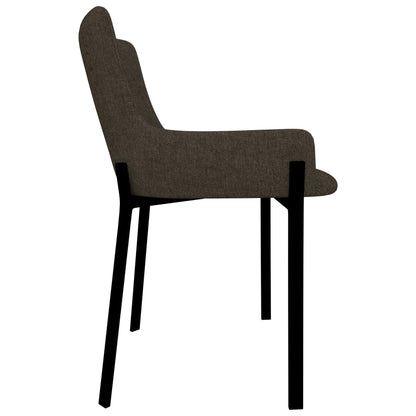 Dining Chairs 2 pcs Brown Fabric - 53×59×81cm