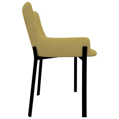 Dining Chairs 2 pcs Yellow Fabric - 53×59×81cm